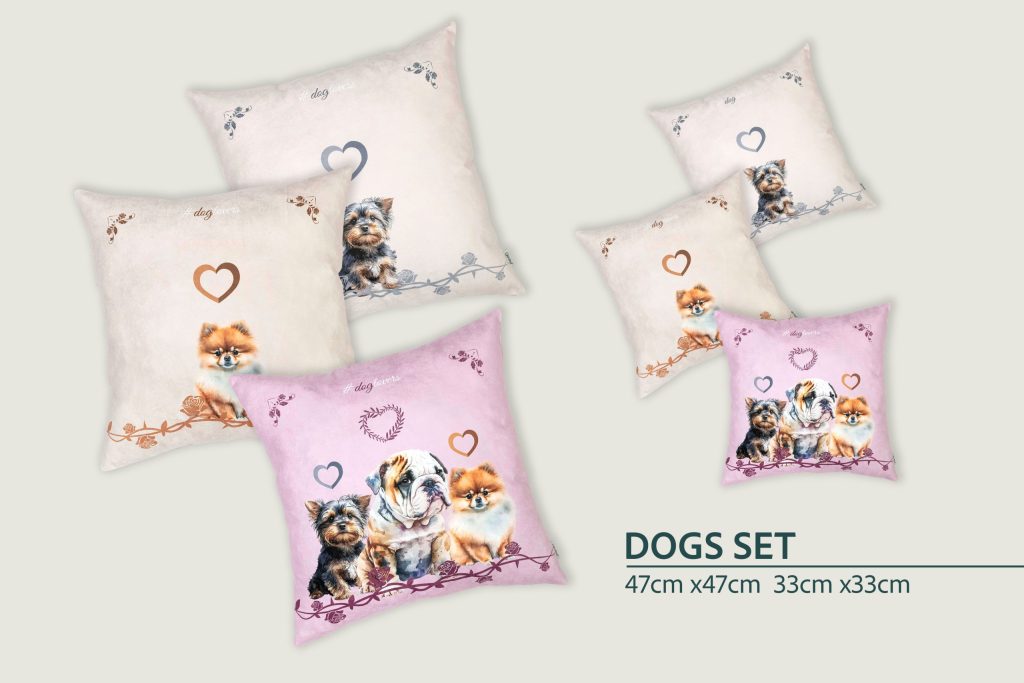 Dogs Pillow yastık kırlent seti